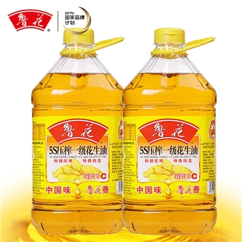 鲁花5S一级花生油4L 物理压榨 食用油 健康 调味