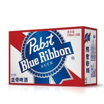 Blue Ribbon蓝带啤酒经典11度整箱罐装价啤酒330ml24听老蓝带