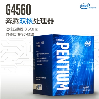 Intel英特尔 G4560 CPU第七代双核四线程处理器 3.5G奔腾盒装